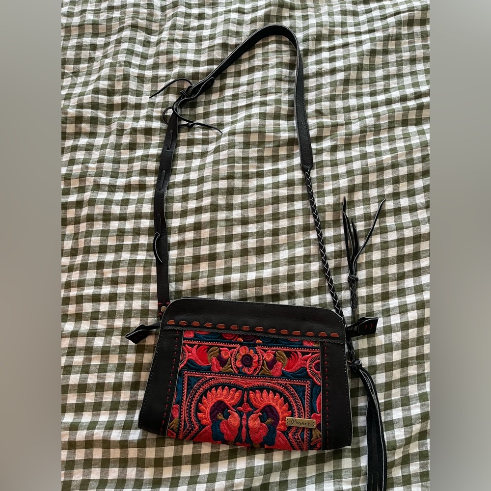 Pranee Pheonix "Hadley" Wristlet in Fire Embroidered Crossbody Bag - Picture 3 of 6